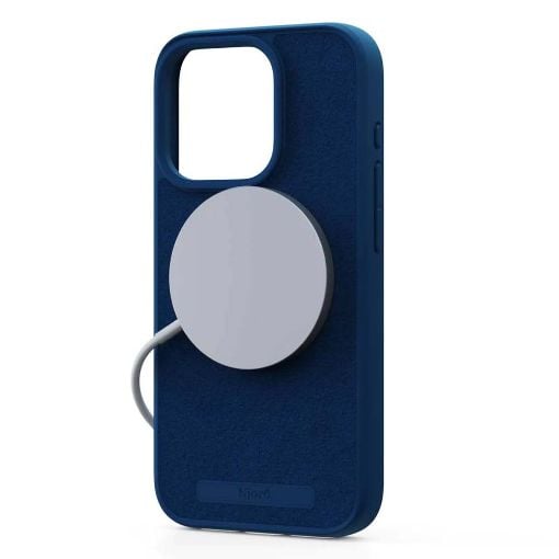 Εικόνα της Θήκη Njord Suede MagSafe for iPhone 15 Pro Blue NA53SU01