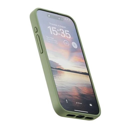 Εικόνα της Θήκη Njord Suede MagSafe for iPhone 15 Pro Olive NA53SU06