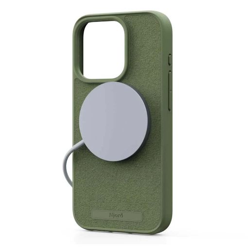 Εικόνα της Θήκη Njord Suede MagSafe for iPhone 15 Pro Olive NA53SU06