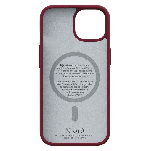 Εικόνα της Θήκη Njord Suede MagSafe for iPhone 15 Pro Red NA53SU11