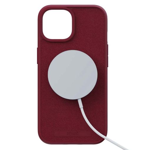 Εικόνα της Θήκη Njord Suede MagSafe for iPhone 15 Pro Red NA53SU11
