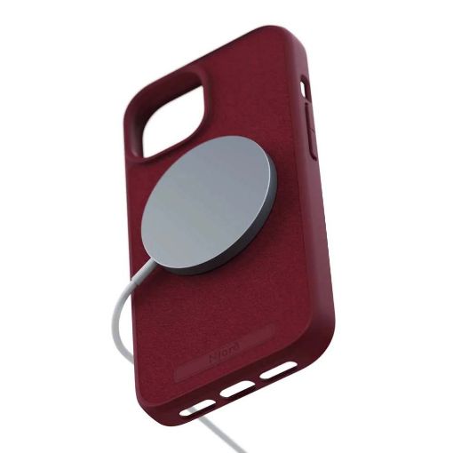 Εικόνα της Θήκη Njord Suede MagSafe for iPhone 15 Pro Red NA53SU11