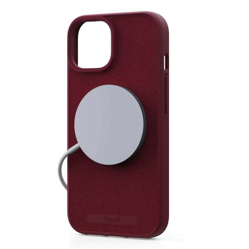 Εικόνα της Θήκη Njord Suede MagSafe for iPhone 15 Pro Red NA53SU11