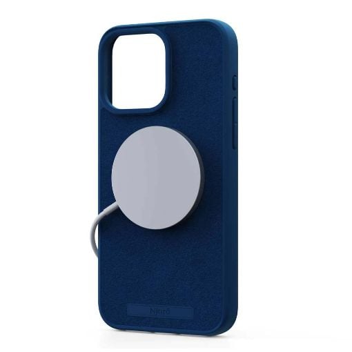 Εικόνα της Θήκη Njord Suede MagSafe for iPhone 15 Pro Max Blue NA54SU01