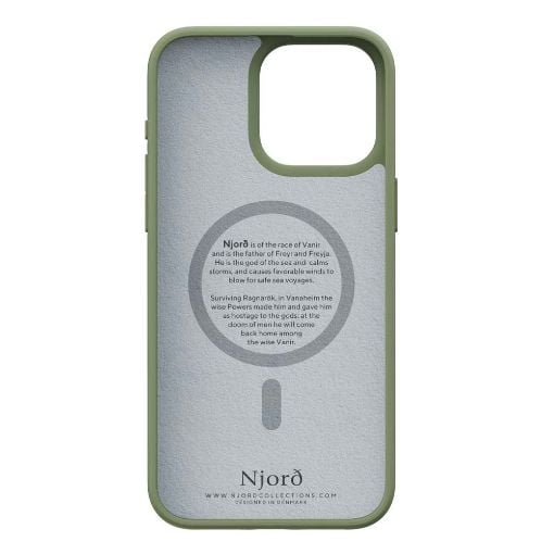 Εικόνα της Θήκη Njord Suede MagSafe for iPhone 15 Pro Max Olive NA54SU06
