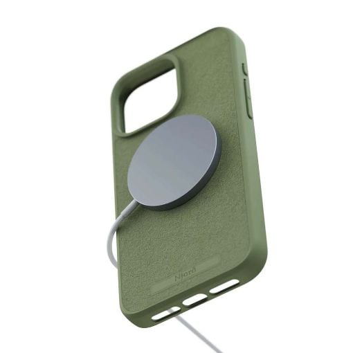 Εικόνα της Θήκη Njord Suede MagSafe for iPhone 15 Pro Max Olive NA54SU06