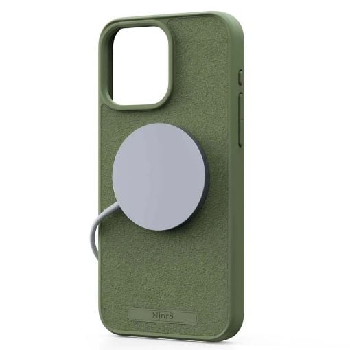 Εικόνα της Θήκη Njord Suede MagSafe for iPhone 15 Pro Max Olive NA54SU06