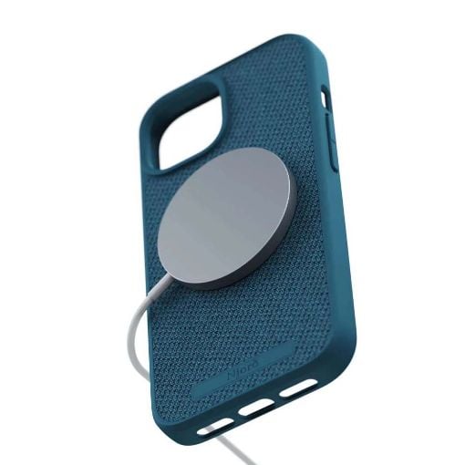 Εικόνα της Θήκη Njord Fabric MagSafe for iPhone 15 Deep Sea NA51FA01