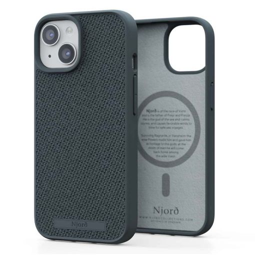 Εικόνα της Θήκη Njord Fabric MagSafe for iPhone 15 Dark Grey NA51FA09