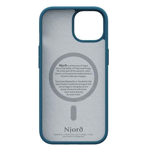 Εικόνα της Θήκη Njord Fabric MagSafe for iPhone 15 Plus Deep Sea NA52FA01
