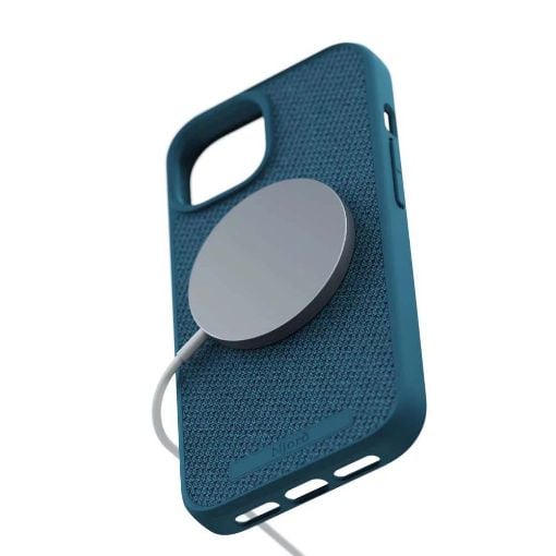 Εικόνα της Θήκη Njord Fabric MagSafe for iPhone 15 Plus Deep Sea NA52FA01