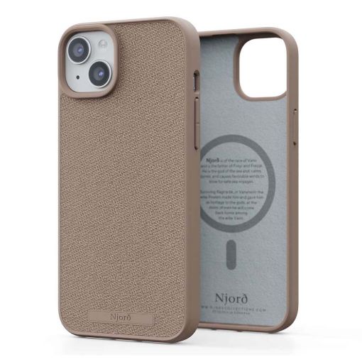 Εικόνα της Θήκη Njord Fabric MagSafe for iPhone 15 Plus Pink Sand NA52FA12
