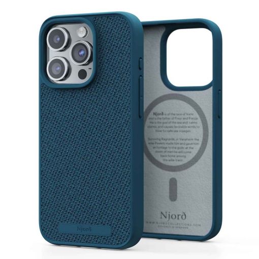 Εικόνα της Θήκη Njord Fabric MagSafe for iPhone 15 Pro Deep Sea NA53FA01