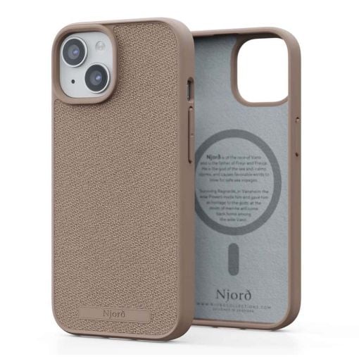 Εικόνα της Θήκη Njord Fabric MagSafe for iPhone 15 Pro Pink Sand NA53FA12