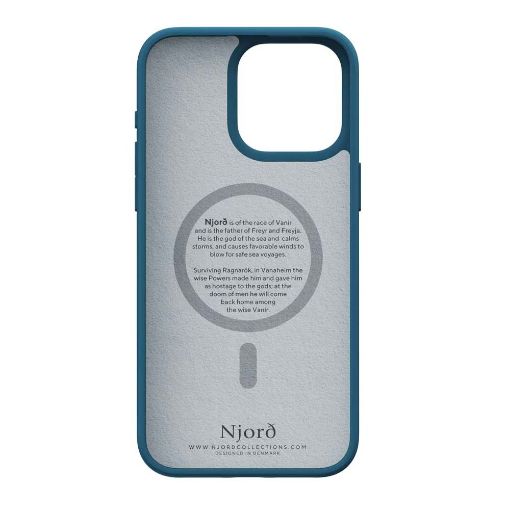 Εικόνα της Θήκη Njord Fabric MagSafe for iPhone 15 Pro Max Deep Sea NA54FA01