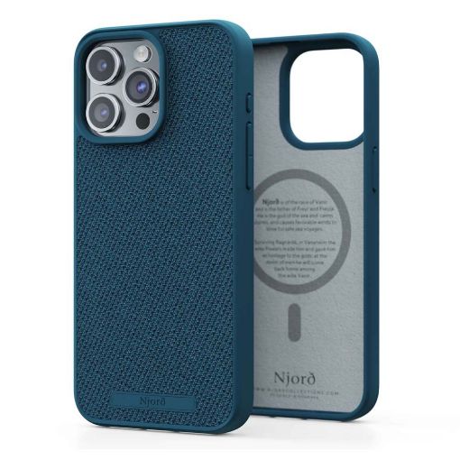 Εικόνα της Θήκη Njord Fabric MagSafe for iPhone 15 Pro Max Deep Sea NA54FA01