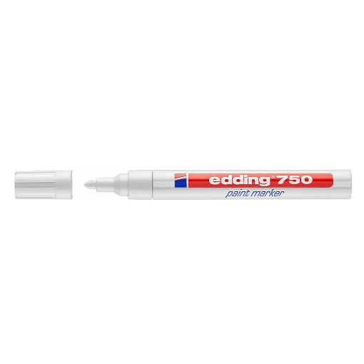 Εικόνα της Μαρκαδόρος Λαδιού Edding 750 Μύτη 4.0 mm White 4-750049