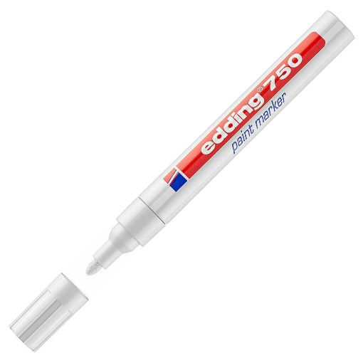 Εικόνα της Μαρκαδόρος Λαδιού Edding 750 Μύτη 4.0 mm White 4-750049
