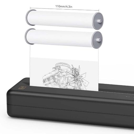Εικόνα της Mobile Printer HPRT MT-810 Thermal Bluetooth Paper Roll A4 Black