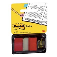 Εικόνα της Σελιδοδείκτες 3M Post-It 25.4 x 43.2 mm Red MMM680R