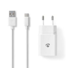 Εικόνα της Φορτιστής Nedis Quick Charge 12W με Καλώδιο USB-C 1m White WCHAC242AWT