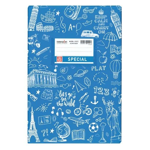 Εικόνα της Typotrust - Τετράδιο Special Doodle Μπλε Ριγέ 50φυλλο 4301