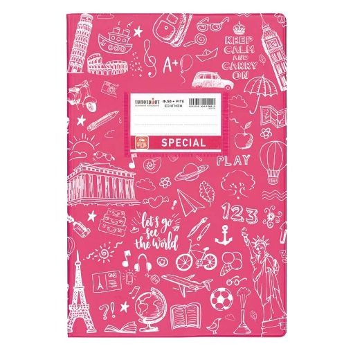 Εικόνα της Typotrust - Τετράδιο Special Doodle Φούξια Ριγέ 50φυλλο 4307