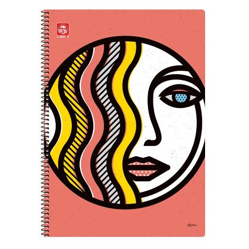 Εικόνα της Typotrust - Τετράδιο Spiral Pop Art Ριγέ Β5 3 Θεμάτων 4553-14