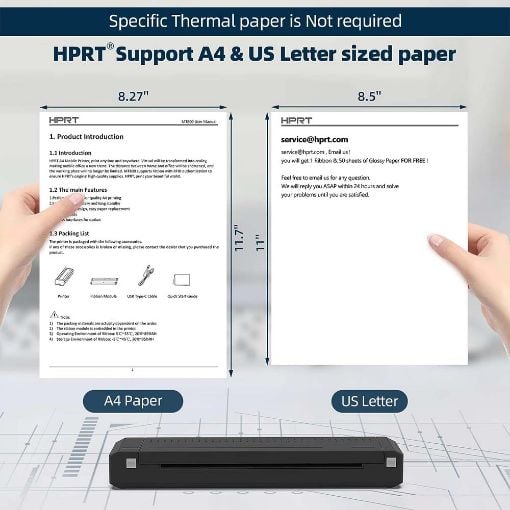 Εικόνα της Mobile Printer HPRT MT-800 Direct Thermal A4 Bluetooth Black