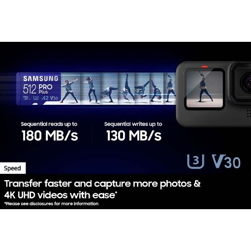 Εικόνα της Κάρτα Μνήμης microSDXC Samsung Pro Plus 256GB UHS-I U3 V30 A2 + USB Reader MB-MD256SB/WW