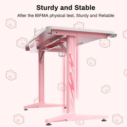 Εικόνα της Gaming Desk Eureka Ergonomic GIP 47" Pink ZX-GIP-P47PK-RU