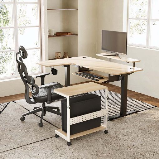 Εικόνα της Eureka Ergonomic Τροχήλατη Βάση PC White ARCH-MW-EU