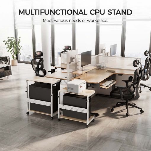 Εικόνα της Eureka Ergonomic Τροχήλατη Βάση PC White ARCH-MW-EU