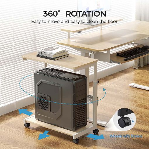 Εικόνα της Eureka Ergonomic Τροχήλατη Βάση PC White ARCH-MW-EU