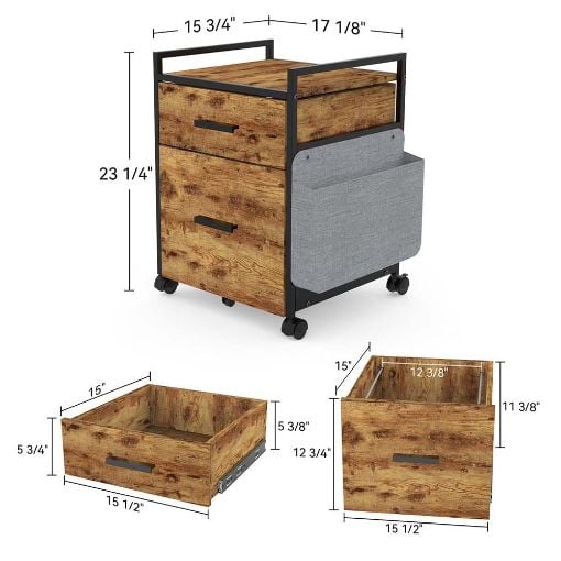 Εικόνα της Τροχήλατη Συρταριέρα Eureka Ergonomic Brown/Black ERK-HORB-US