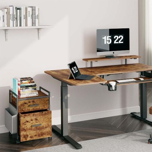 Εικόνα της Τροχήλατη Συρταριέρα Eureka Ergonomic Brown/Black ERK-HORB-US
