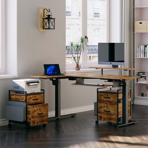 Εικόνα της Τροχήλατη Συρταριέρα Eureka Ergonomic Brown/Black ERK-HORB-US