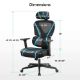 Εικόνα της Gaming Chair Eureka Ergonomic Norn Black/Βlue ERK-GC06-BU-V1