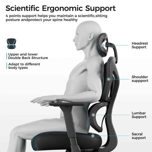 Εικόνα της Gaming Chair Eureka Ergonomic Norn Black/Βlue ERK-GC06-BU-V1