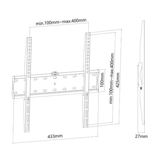Εικόνα της Επιτοίχια Βάση Τηλεόρασης Neomounts 32-55" Fixed FPMA-W300BLACK