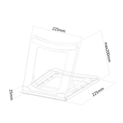 Εικόνα της Βάση για Laptop Neomounts 10-16" Foldable Black NSLS075BLACK