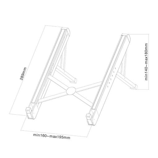 Εικόνα της Βάση για Laptop Neomounts 11-17" Foldable Silver NSLS010