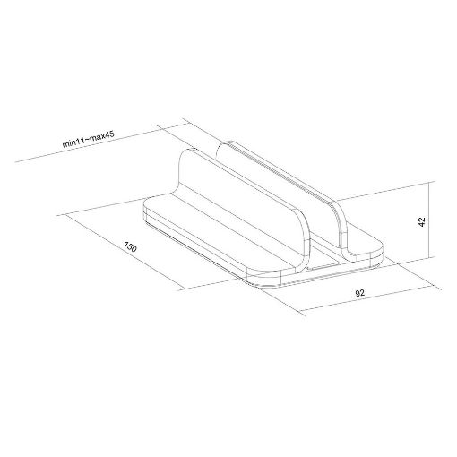 Εικόνα της Neomounts Vertical Laptop Holder 11-17" Silver NSLS300