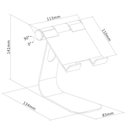 Εικόνα της Βάση για Κινητό & Tablet Neomounts Foldable Stand 11'' Silver DS15-050SL1