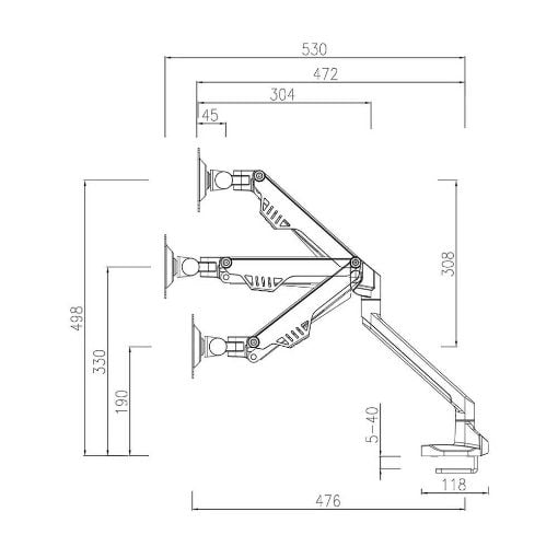 Εικόνα της Monitor Arm Desk Mount Neomounts 10-32" Full Motion Black FPMA-D750BLACK2