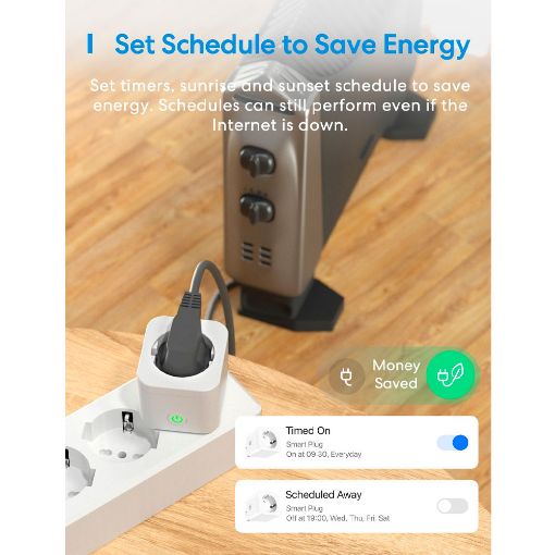 Εικόνα της Smart Plug Meross with Energy Monitor White MSS305-EU