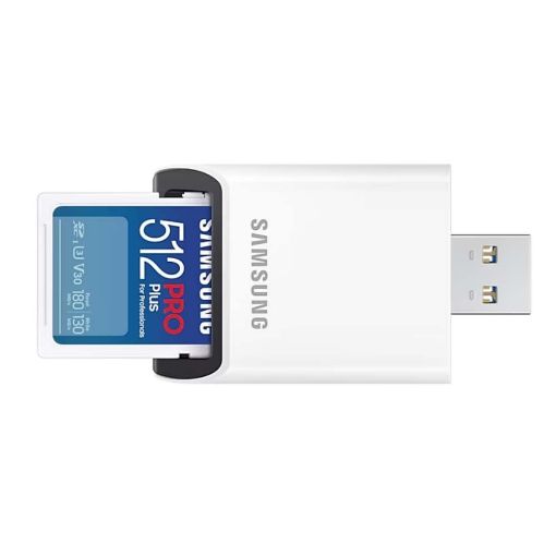 Εικόνα της Κάρτα Μνήμης SDXC Samsung Pro Plus 512GB U3 V30 UHS-I & USB Reader MB-SD512SB/WW