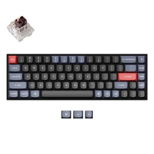 Εικόνα της Πληκτρολόγιο Keychron K6 Pro QMK/VIA 65% Bluetooth K Pro Brown Switches Black (US) K6P-H3