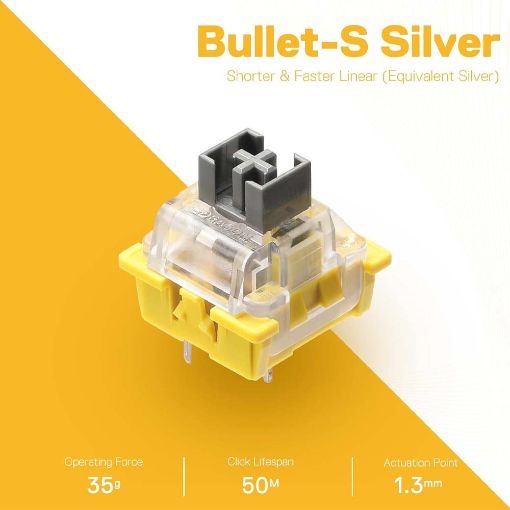 Εικόνα της Redragon A113 Bullet-S Silver Mechanical Switches