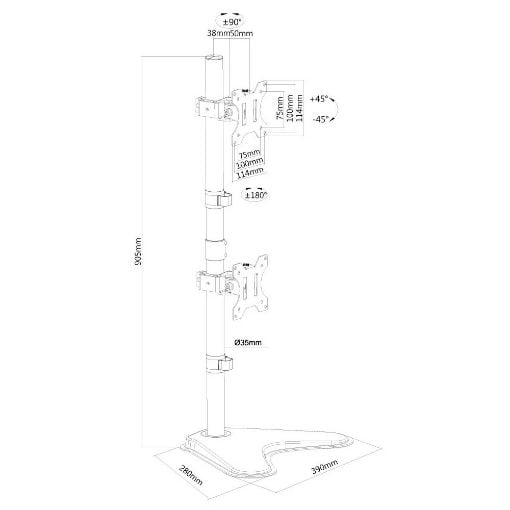Εικόνα της Monitor Arm Desk Mount Neomounts 10-32" Dual Full Motion FPMA-D550DDVBLACK